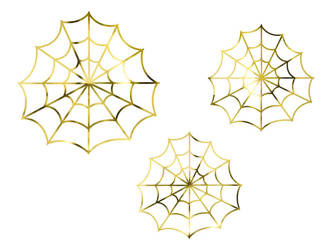 Paper cobwebs - Gold - 3 pieces