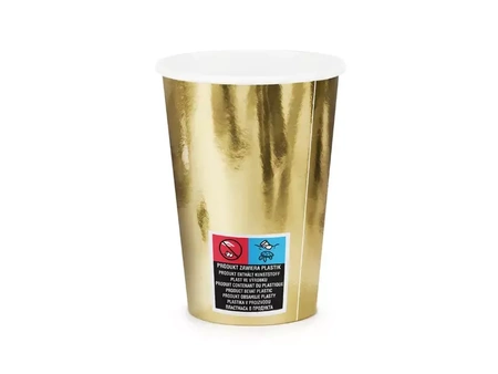 Gold cups - 220ml - 6 pieces