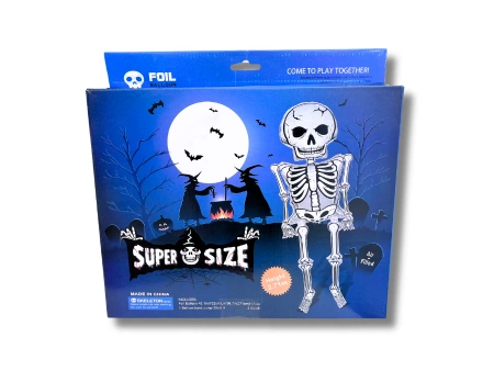 3D Foil Balloon Giant Skeleton - Halloween - 271 cm