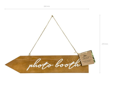 Wooden signpost - Photo Booth - 36 x 7.5 cm