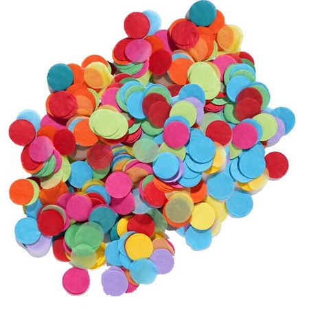 PAPER CONFETTI - LOOSE - CIRCLES - MIX COLOR - FIREPROOF - 1 KG