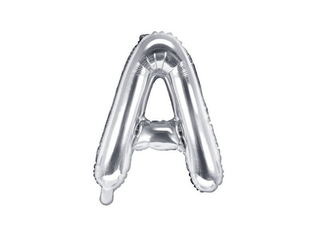 Foil balloon - Letter "A" - Silver - 35 cm