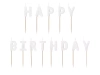 Birthday candles - Happy Birthday - White - 2,5 cm