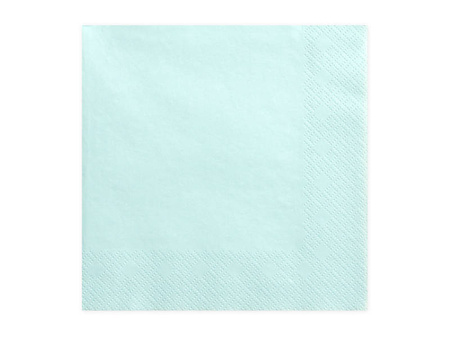 Paper napkins - Pale turquoise - 33x33cm - 20 pieces