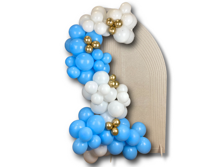 Balloon garland - blue, white and gold Glossy - 108 pcs.