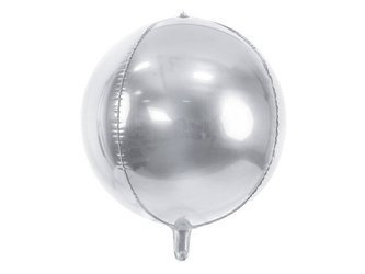 Foil balloon - Ball - Silver - 40 cm