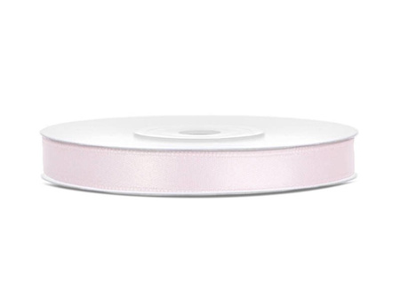 Satin ribbon - 6 mm - 25 m - light powder pink