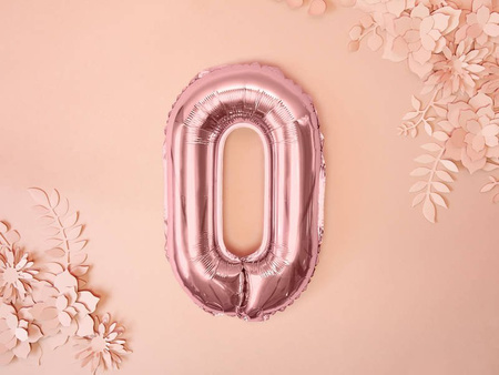 Foil balloon - Letter "O" - Pink Gold - 35 cm