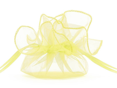 Organza bags - Bright yellow - 20 pieces - 26cm