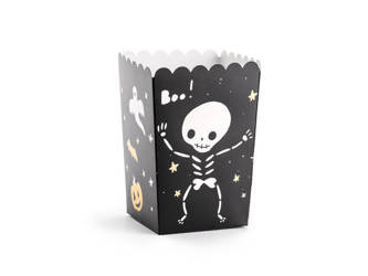 Popcorn boxes - Boo! - Black - 6 pieces