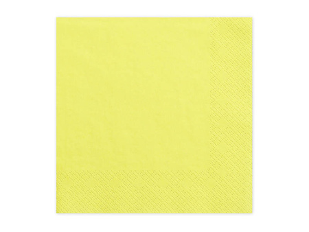 Paper napkins - Yellow - 33x33cm - 20 pieces