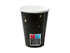 Cups - 260 ml - Black with stars - 6 pcs.