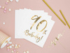 Paper napkins - 90th Birthday! - White - 33x33cm - 20 pieces