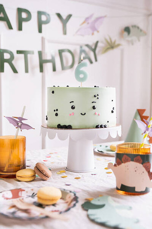 Birthday candle - Number 6 - mint - 5,5cm - 1pc.