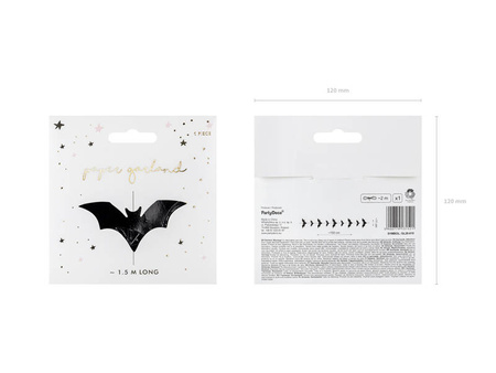 Garland - Bats - Black - 150 cm