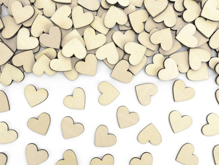 Wooden Confetti - Hearts - 2 x 2 cm - 50 pieces