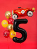  Foil balloon - Number "5" - Black - 86 cm