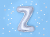 Foil balloon - Letter "Z" - Silver - 35 cm