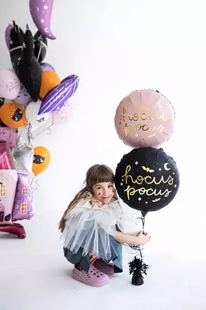 Black foil balloon Hocus Pocus - 45 cm - Halloween