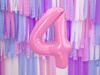 Foil balloon - Number "4" - Pink - 86cm 