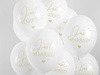 Strong 30cm balloons - Just Married ♥ - Pastel White - 50 pcs.