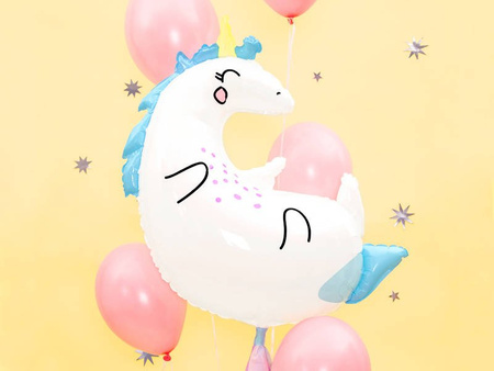 Foil balloon - Unicorn - White - 70 x 75 cm