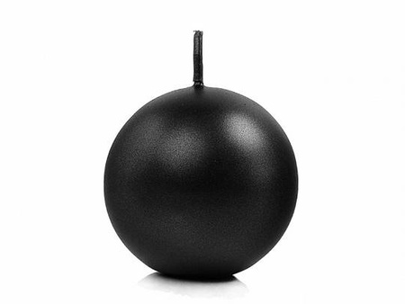 Candle Balls - Black - Metalized - 6 cm - 10 pieces