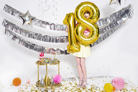 Foil balloon - Number "1" - Gold - 86 cm