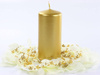 Club candle - Gold - Metalized - 12 x 6 cm - 1 pc.