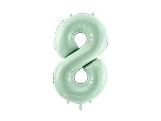 Foil balloon - Number 8 - Light green - 72cm