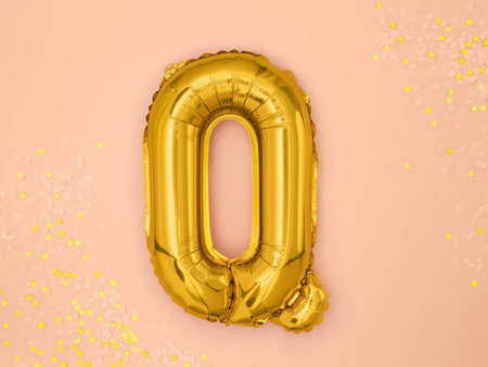 Foil balloon - Letter "Q" - Gold - 35 cm