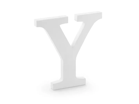 Wooden letter Y - white - 19 x 20cm