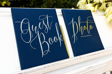 Guest Book - Guest Book - Navy blue - 20 x 24.5 cm - 22 pages