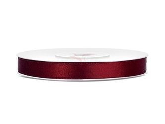 Satin ribbon - Maroon - 6mm/25m