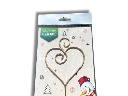 COLD FIRES 33CM 1PC. F1 CHRISTMAS HEART - VPV15