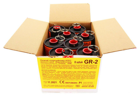 KIT - 8 x EXPLOSIVE GRANATES - pin - ASG - GR-2 - B&G