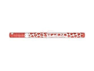 Confetti Tube - Hearts - Red - 80cm