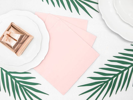 Paper napkins - Light powder pink - 33 x 33cm - 20 pieces