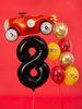 Foil balloon - Number "8" - Black - 86 cm