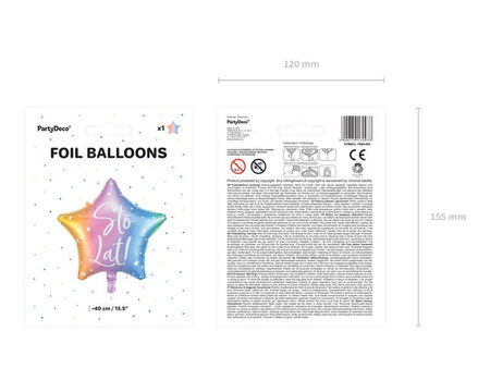 Foil balloon - Star Happy Birthday! - Colorful - 40 cm