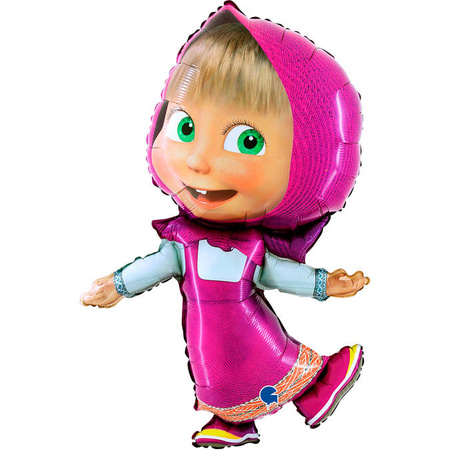 Masha and the Bear Foil Balloon - Masha 41"