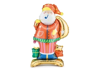 Foil balloon, standing - Santa Claus - 63x106 cm