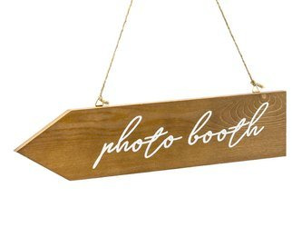 Wooden signpost - Photo Booth - 36 x 7.5 cm