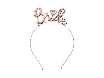 Bride headband in ROSE GOLD color