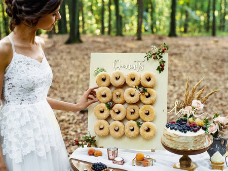 Donut wall - natural wood - 45 x 55 cm