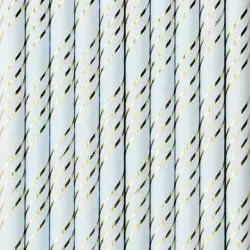 Paper straws - light blue - 19.5 cm