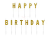 Birthday candles - Happy Birthday - Gold - 2.5 cm - 13 pieces