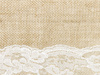 Table runner - Jute with lace - 0.28 x 2.75 m