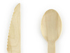 Wooden Cutlery - Light Blue - 16cm - 18 pieces