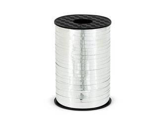 Plastic ribbon - silver - 5mm/225m - 1 pc.